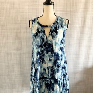 Umgee Blue Floral Tunic Top